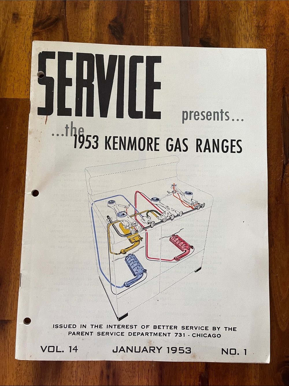 SEARS Jan 1953 Kenmore Gas Range Service Manual Vtg 50s Vol 14 Repair Manual